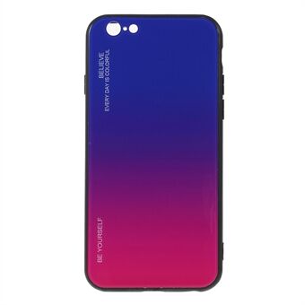 Gradient Color Glass + PC + TPU Hybrid Phone Case for iPhone 6s / 6 4.7 inch