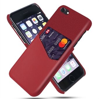KSQ PC + PU + doek Hybride telefoonhoes Shell met kaartsleuf voor iPhone 8/7/SE 2 (2020) 4,7 inch