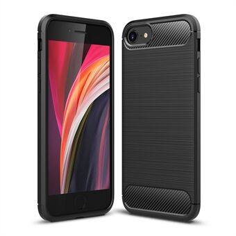 Carbon Fibre Brushed TPU Shell Case for iPhone SE (2022)/SE (2020)/8/7