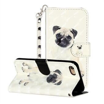 Light Spot Decor Pattern Printing Purse Stand Flip Leather Case voor iPhone 7/8 / SE (2e generatie)