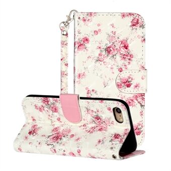 Light Spot Decor Pattern Printing Purse Stand Flip Leather Case voor iPhone 7/8 / SE (2e generatie)