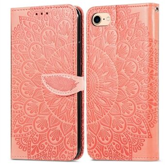 Portemonnee ontwerp Dream Wings reliëf van lederen telefoonhoes met Stand voor iPhone 7 4,7 inch / 8 4,7 inch / SE (2e generatie)