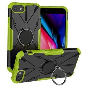 Voor iPhone 7/8 4.7 inch/iPhone SE (2022)/(2020) PC + TPU 2-in-1 Telefoon Achterkant Ring Kickstand Drop-proof Beschermhoes