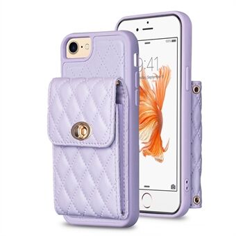 BF20 Anti-drop-hoes voor iPhone 6 / iPhone 6S / iPhone 7 / iPhone 8 / iPhone SE 2020/2022, PU-leer gecoate TPU-telefoonhoes met kaarthouder