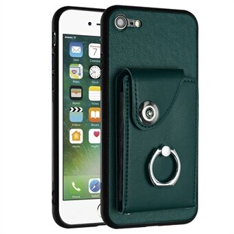 YB Leather Coating Series-7 voor iPhone 7 / 8 / SE (2020) / SE (2022) hoesje met kaartsleuven en standaard voor telefoon