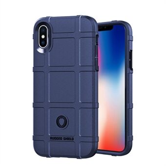 Voor iPhone X/10 5.8 inch Rugged Shield Series Zachte Siliconen Schokabsorptie Matte Mobiele Telefoonhoes Accessoire.