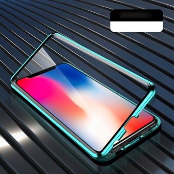 360 graden bescherming Magnetische adsorptie Voor + achter Gehard glas Mobiele telefoonhoes voor iPhone XS / X 5,8 inch
