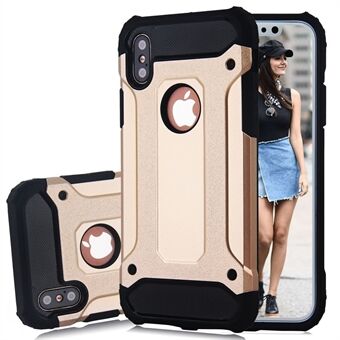 Voor iPhone X / XS 5,8 inch valbestendige mobiele telefoonhoes Soft TPU + harde pc hybride beschermhoes: