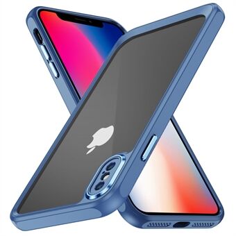 Voor iPhone X / XS 5,8 inch kristalheldere telefoonhoes Schokabsorptie TPU + acryl achterkant