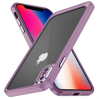 Voor iPhone X / XS 5,8 inch kristalheldere telefoonhoes Schokabsorptie TPU + acryl achterkant
