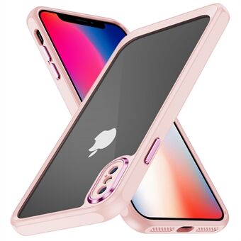 Voor iPhone X / XS 5,8 inch kristalheldere telefoonhoes Schokabsorptie TPU + acryl achterkant