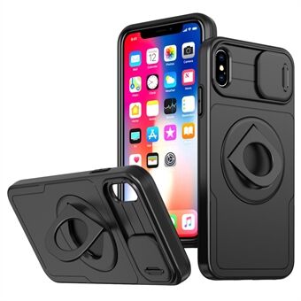 Voor iPhone X / XS Magnetisch Hoesje met Uitklapbare Stand Anti-Kras Pantsere