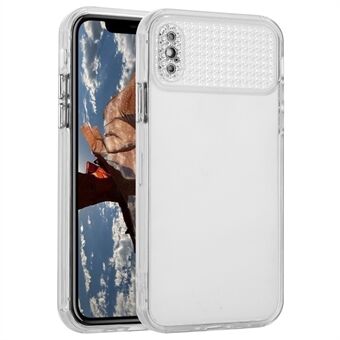 Voor iPhone X / XS 5.8 inch telefoonhoesjes met strass steentjes decoratie, TPU schokbestendige cover - Transparant