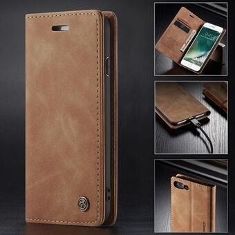 CASEME 013-serie automatisch geabsorbeerde PU-lederen portemonnee- Stand voor iPhone 7 Plus / 8 Plus 5,5 inch