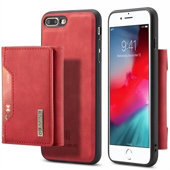 DG.MING M2-serie afneembare portemonnee lederen tas standaard magnetische hoes compatibel met draadloos opladen voor iPhone 7 Plus 5,5 inch / 8 Plus 5,5 inch