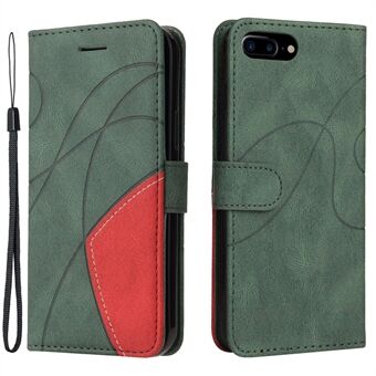 Schokbestendige tweekleurige splitsing PU lederen Flip Wallet Stand Case met magnetische band voor iPhone 7 Plus 5,5 inch/8 Plus 5,5 inch