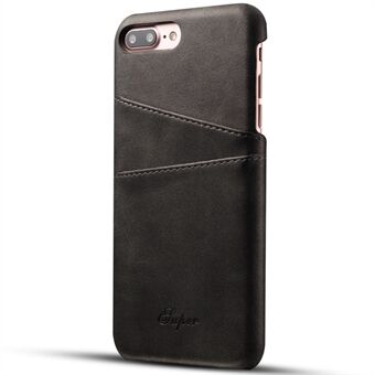 SUTENI PU lederen pc-hoes Drop-veilige telefoonbeschermer met kaarthouders Ontwerp voor iPhone 8 Plus 5,5 inch / 7 Plus 5,5 inch