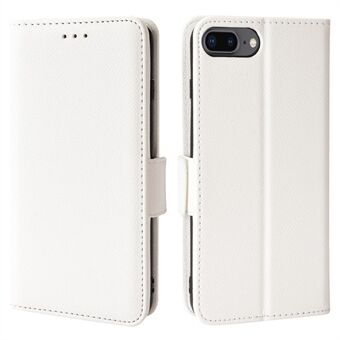 Litchi-textuur PU-leer + TPU-cover voor iPhone 6 Plus/ 6s Plus/ 7 Plus/ 8 Plus 5,5 inch, portemonneestandaard Stand Flip Phone Cover