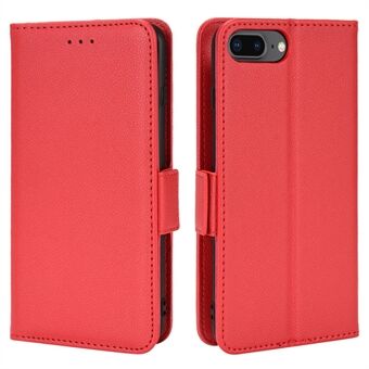 Litchi-textuur PU-leer + TPU-cover voor iPhone 6 Plus/ 6s Plus/ 7 Plus/ 8 Plus 5,5 inch, portemonneestandaard Stand Flip Phone Cover