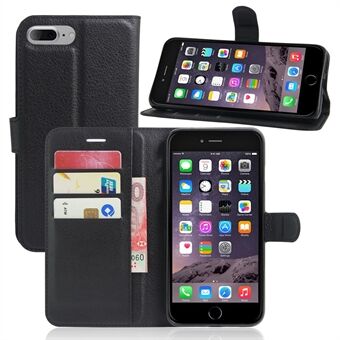 Voor iPhone 8 Plus / 7 Plus 5,5 inch Litchi Lychee Skin Flip Leather Stand Shell met Folio Flip Wallet