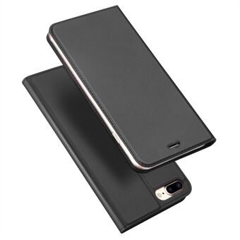 DUX DUCIS Skin Pro -serie voor iPhone 8 Plus / 7 Plus Zakelijke telefoon lederen kaarthouder Cover Shell met Stand