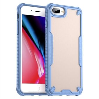 Voor iPhone 8 Plus / 7 Plus Hoes PC+TPU Half-Transparante Matte Afwerking Beschermende Telefoonhoes