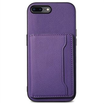 Voor iPhone 7 Plus / 8 Plus Hoesje met Kaartsleuven, PU Leder+PC+TPU Telefoonhoes met Standfunctie.