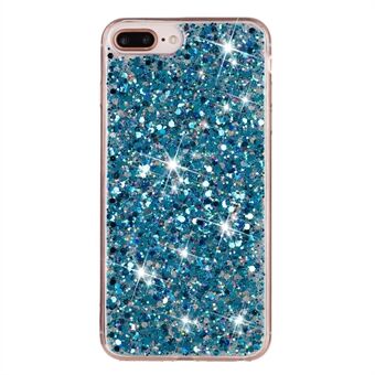 Voor iPhone 6 Plus / 7 Plus / 8 Plus 5,5 inch glitter poeder decor telefoonhoesje epoxy TPU telefoonhoesje.