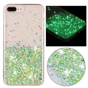 Voor iPhone 6 Plus/7 Plus/8 Plus 5.5 inch hoesje met lichtgevende pailletten en anti-val TPU telefoonhoes.