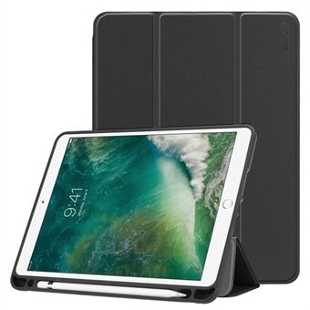 ENKAY Drievoudige Stand lederen Smart Case voor iPad 9.7 "(2018) / 9.7" (2017) / Air 2 / Air