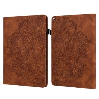 Imprinted Peacock Flower Pattern Leather Tablet Protective Shell for iPad Air (2013)/Air 2/9.7-inch (2017)/9.7-inch (2018) Wallet Stand Case