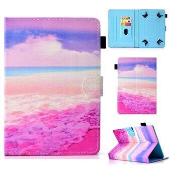 Patterned 10-inch Tablet Universal PU Leather Wallet Cover for iPad 9.7 (2018) / Lenovo Tab 4 10 Plus etc