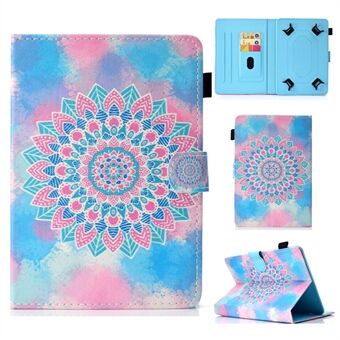 Patterned 10-inch Tablet Universal PU Leather Wallet Mobile Phone Case for iPad 9.7 (2018) / Lenovo Tab 4 10 Plus etc