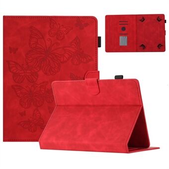 Stand Case met vlinderprint voor 10-inch tablet, kaarthouder PU lederen tablethoes