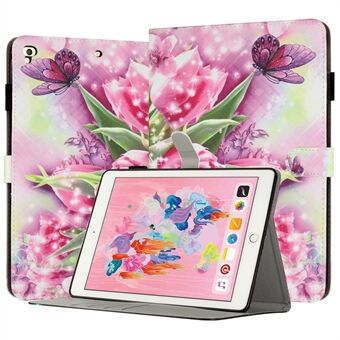 Voor iPad 9,7-inch (2017) / (2018) / iPad Air (2013) / Air 2 PU-lederen tablethoes Patroondruk Schokbestendige hoes met kaarthouder