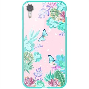 NILLKIN Flower Case Stained Glass + Hard PC Quadruple Beschermhoes voor iPhone XR 6.1 Inch