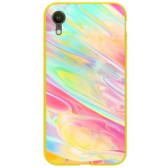 NILLKIN Ombre-hoesje voor iPhone XR 6.1 Inch [Kleurrijk spiegeleffect achterkant 2.5D gehard glas + magnetische harde pc]