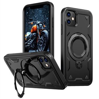 Voor iPhone 11 / XR Hoesje Compatibel met MagSafe Militaire Bescherming PC+TPU Kickstand Telefoonhoesje