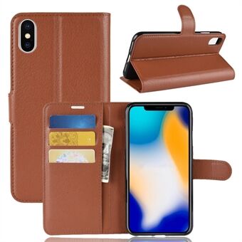 Litchi Texture Wallet Stand Leather Cover Protector for iPhone XS Max 6.5 inch