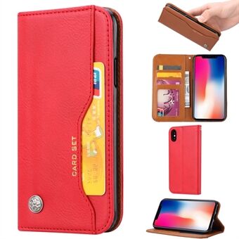 Auto-absorberend PU-lederen Stand -hoesje voor iPhone XS Max 6.5 inch