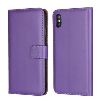 Voor iPhone XS Max 6.5 Inch Echt Split Lederen Stand Portemonnee Folio Cover