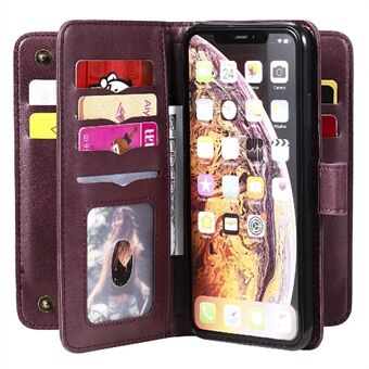 Schokbestendige Multi-kaartsleuven Leren Case Stand Portemonnee Telefoon Shell Cover voor iPhone XS Max 6.5 Inch