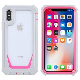 Voor iPhone XS Max 6.5 Inch Schokbestendig Vier Hoeken Anti-val Afneembare 2-in-1 TPU + Acryl Hybride Hoesjes