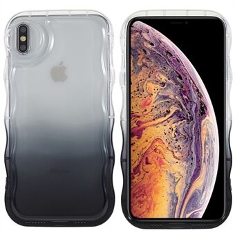 Voor iPhone XS Max 6.5 inch Glossy anti- Scratch Soft TPU Wave-vormige Edge Cover Gradiënt Mobiele Telefoon Case: