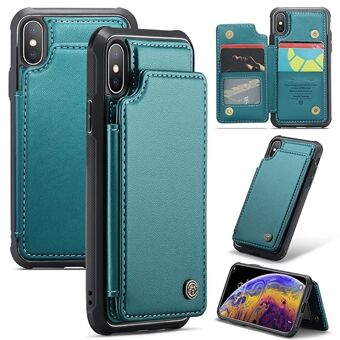 CASEME C22-serie voor iPhone XS Max 6.5 inch hoesje PU+TPU RFID-blokkerende telefoonhoes