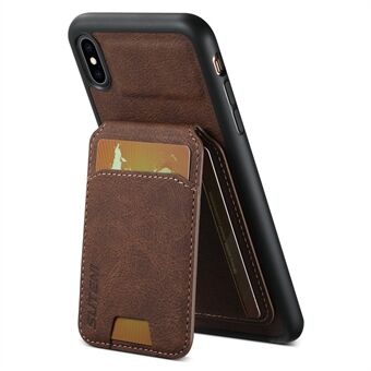 SUTENI H02 Voor iPhone XS Max 6.5 inch Leren Hoesje met Litchi Textuur en Kaartsleuven voor Mobiele Telefoon