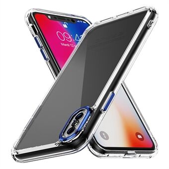 YSM Voor iPhone XS Max 6.5 inch Hoesje Acryl+TPU Met Precieze Uitsparing voor de Lens Telefoonhoesje met Metalen Knoppen