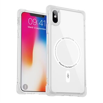 YSM Versterkte Hoeken Serie voor iPhone XS Max 6.5 inch Hoes Compatibel met MagSafe Slank-Passende TPU+acryl Behuizing