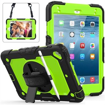 360 ° draaibare Handy Strap PC Silicone Support Bag met schouderriem + screenprotector voor iPad mini (2019) 7,9 inch / mini 4