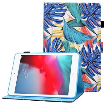 Voor iPad mini (2019) 7.9 inch/iPad mini 4/3/2/1 Verstelbare Stand Tablet Case Stikselpatroon Afdrukken PU-lederen hoes met kaarthouder